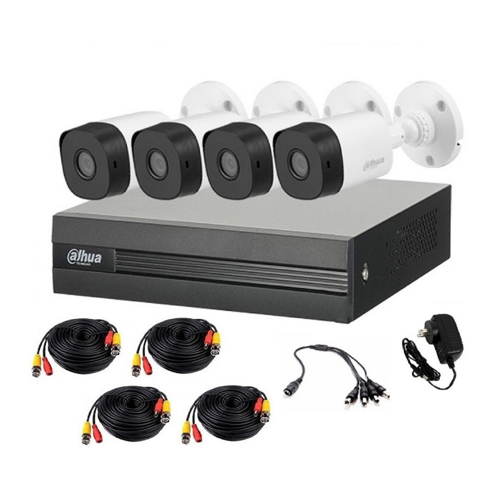 Instalación de kit de videovigilancia de 4 cámaras