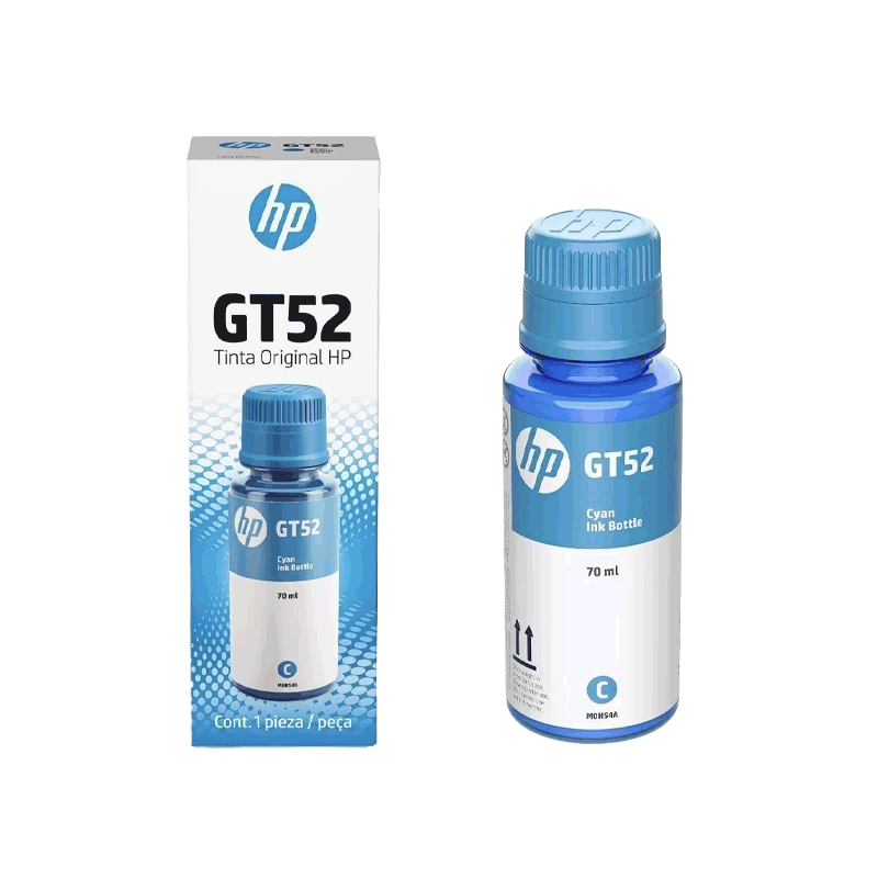 Botella de tinta HP GT52 (M0H54AL) Cian capacidad Estándar 70ml - Imprime miles de páginas a un costo muy bajo por página.