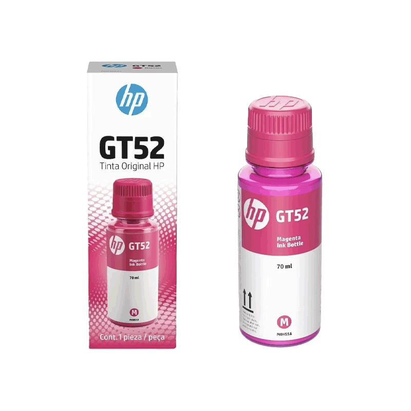 Botella de tinta HP GT52 (M0H55AL) Magenta capacidad Estándar 70ml - Imprime miles de páginas a un costo muy bajo por página.