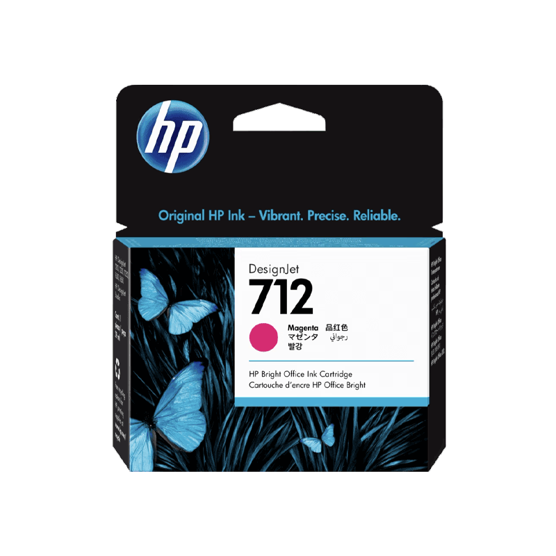 Cartucho de Tinta HP 712 (3ED68A) Magenta DesignJet capacidad estándar 29 ml - Produce impresiones vívidas