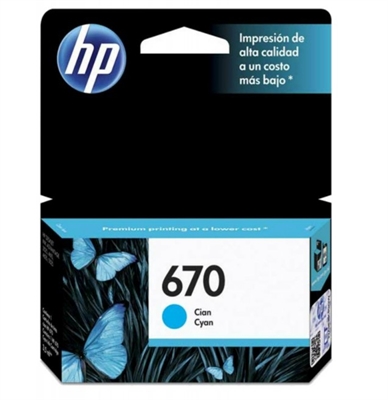 HP 670 - Cián - original