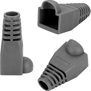 Botas de Protección Gris para Conectores CAT5E - 100 Unidades