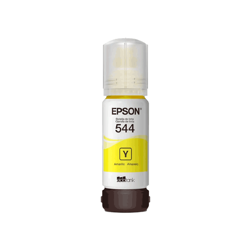 Botella de Tinta Amarilla Epson ECOTANK T544420-AL. 65 ml. Mantén tu impresora EPSON funcionando a la perfección.