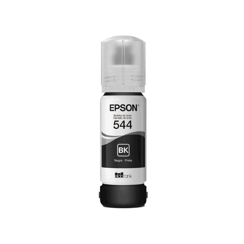 Botella de Tinta Negra Epson ECOTANK T544120-AL. 65 ml. Mantén tu impresora EPSON funcionando a la perfección.