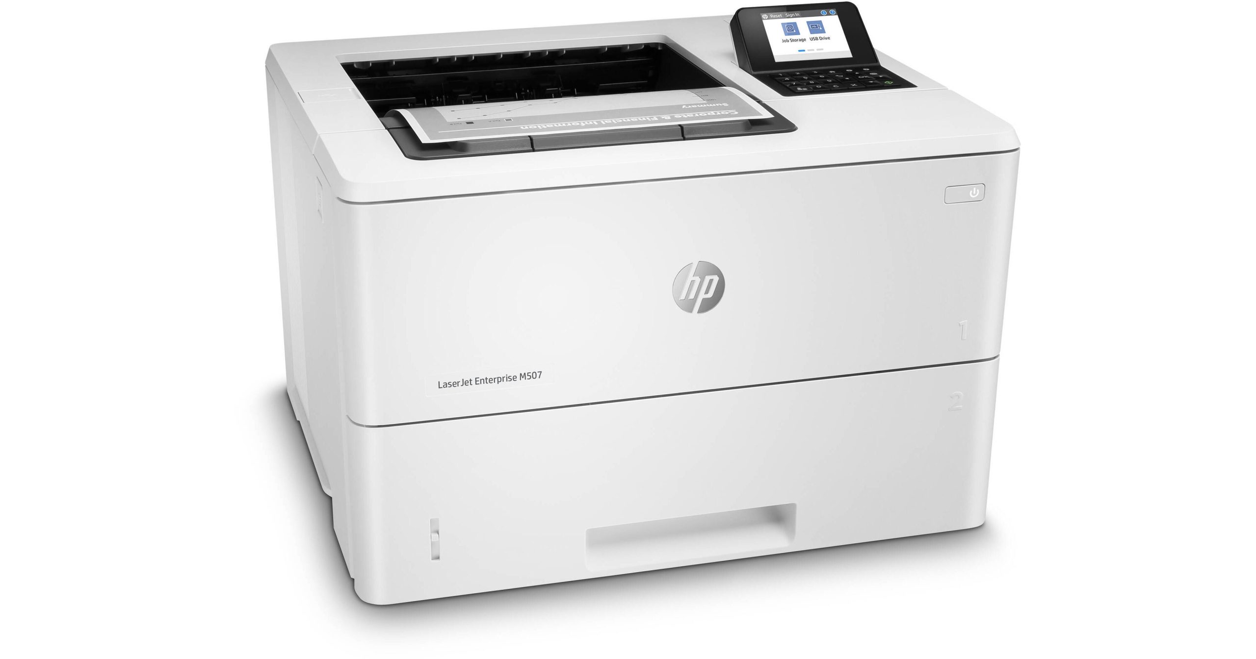 HP LaserJet Enterprise M507dn - Impresora Láser Monocromática, Doble Cara, 52 ppm, A4/Legal