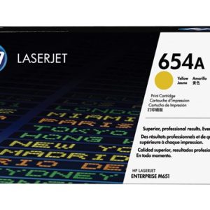 Cartucho de Tóner HP 654A Amarillo Original - Alta Capacidad para Impresoras Láser