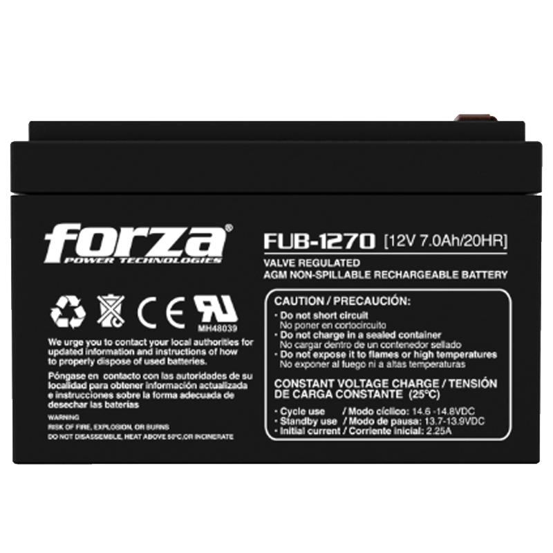 Batería sellada para UPS 12V/7Ah, libre de mantenimiento. Batería versátil, recargable y portatil.