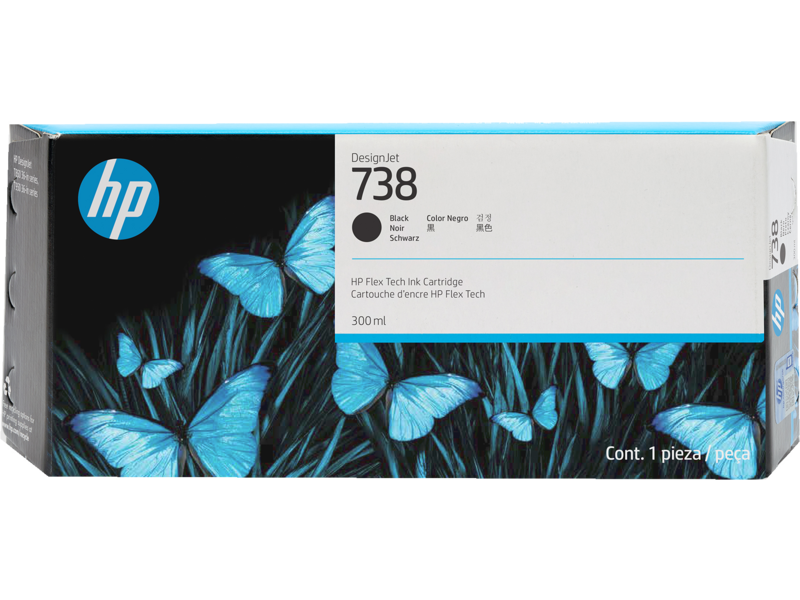 HP tinta DesignJet negro 738 de 130 ml