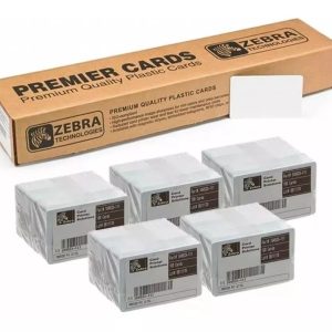 Tarjetas blancas CR-80 Zebra PVC Premier computodo - El Salvador